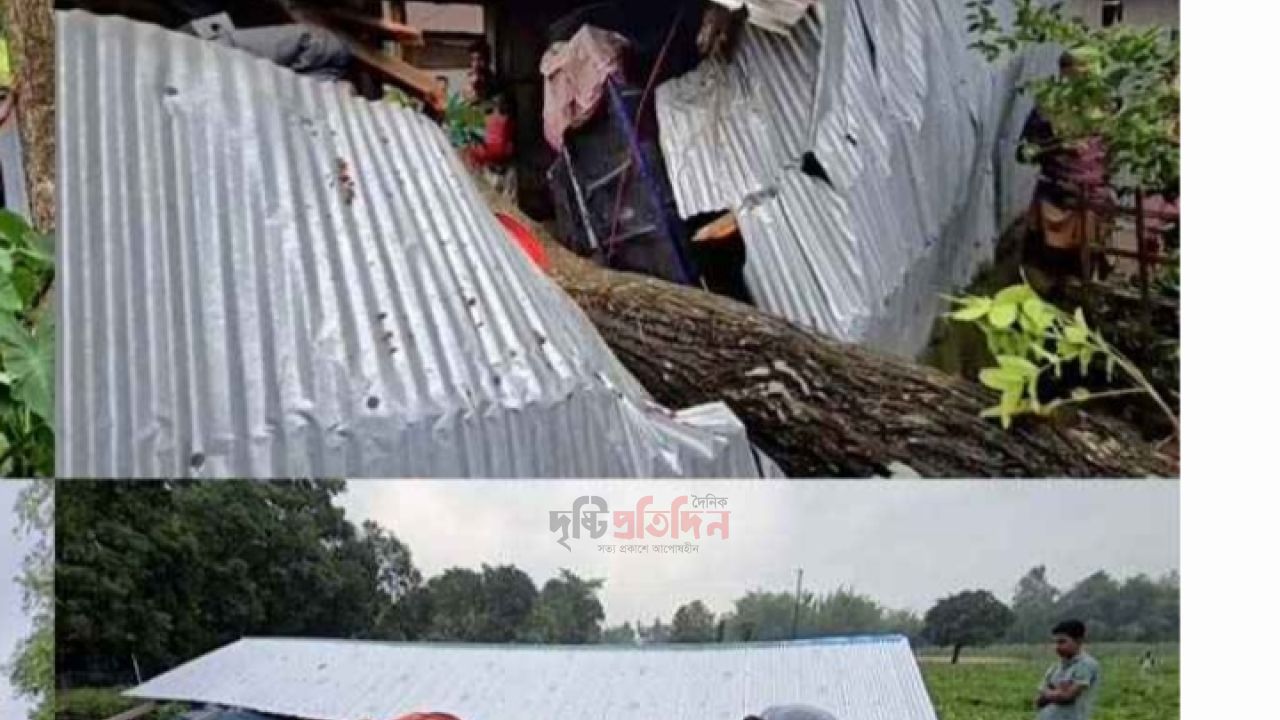 ঠাকুরগাঁওয়ে কালবৈশাখীর তাণ্ডব: লণ্ডভণ্ড জনপদ, বজ্রপাতে গৃহবধূর মৃত্যু